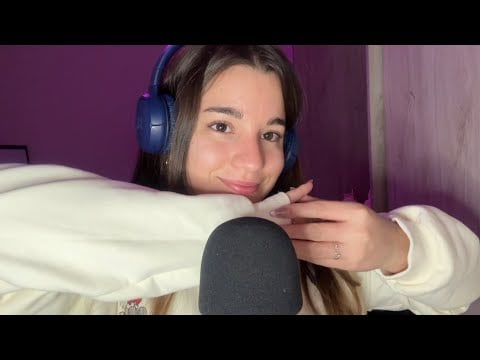 ASMR CON el CUERPO - fabric scratching, mouthsounds y tapping