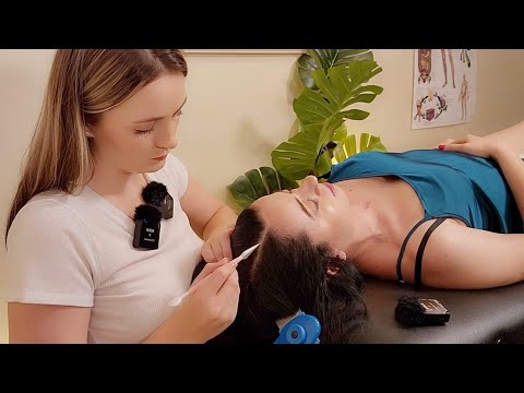 ASMR Relaxing Scalp Exam & Sharp or Dull Sensory Tests - Soft Spoken for Sleep & Relaxation