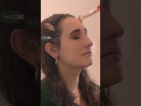asmr make-up application on a real person