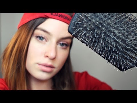 ASMR Hair Brushing & Gum Chewing w/ Blue Yeti