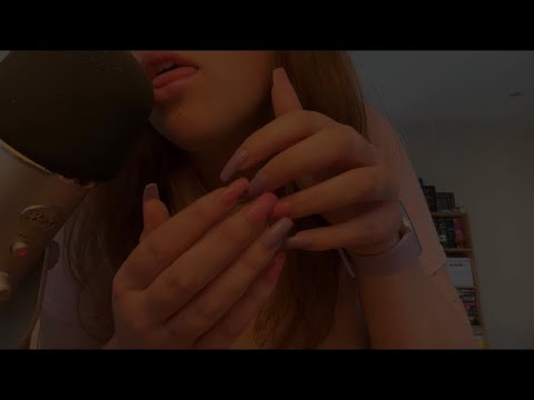 ASMR - fast & aggressive nail tapping (mouth sounds, no talking)