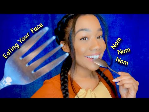 ASMR I Eat Your Face(Face Touching)(Personal Attention) 🍴😋🧂