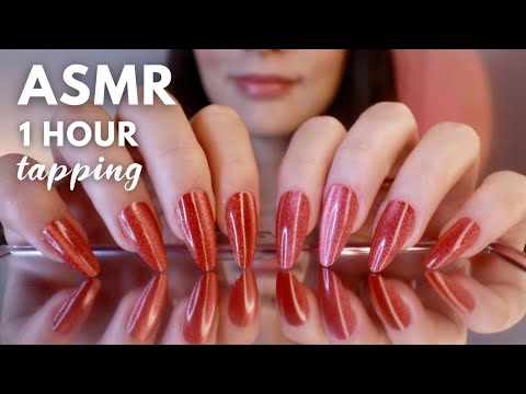 ASMR 1 HOUR Tapping for Sleep & Tingles 😴 long nails, no talking