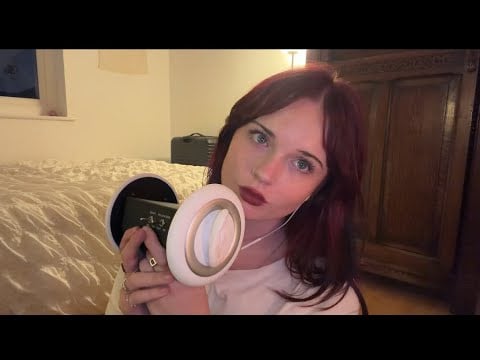 ASMR TRYING A 3DIO MICROPHONE (mouthsounds, hand sounds, whispers, ear attention for sleep) 