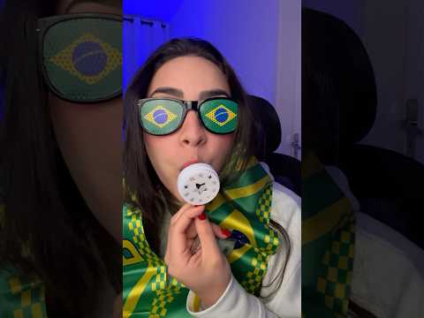 Comprei um kit de torcedor para a COPA | ASMR 💚💛