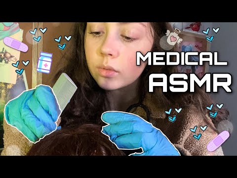 ASMR | School Nurse Checks Your Hair For Lice ( lice check, hair brushing, roleplay )