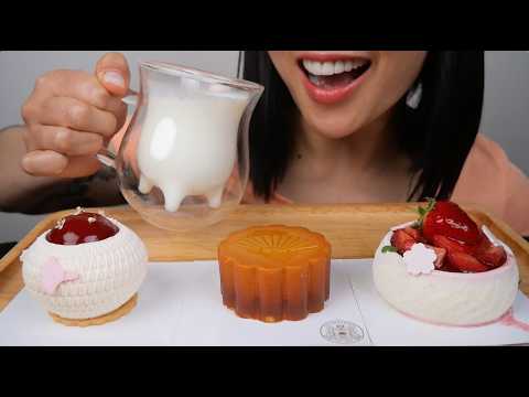MOUSSE CAKE (ASMR EATING SOUNDS) LIGHT WHISPERS | SAS-ASMR