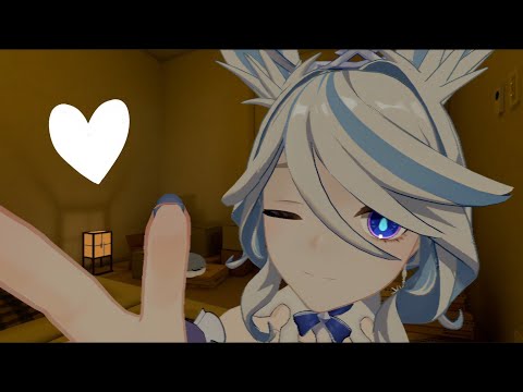 ASMR |Bunny Furina does your skincare!!🐰💙 FULLVERSION |VRCHAT ASMR ROLEPLAY