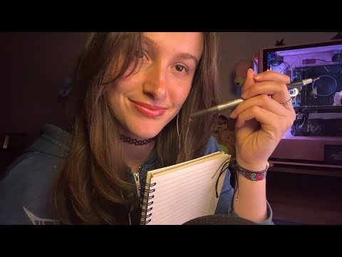 ASMR I'm Kinda Obsessed With You?? (writing, whispers, and mouth sounds)