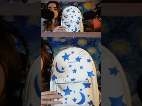 🎒 ASMR | Tapping on Soft Rubber Textured Backpack | Satisfying Whispers & Object Sounds.