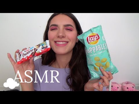 ASMR | Eating Crunchy Snacks (potato chips and chocolate) .:. CozyClouds