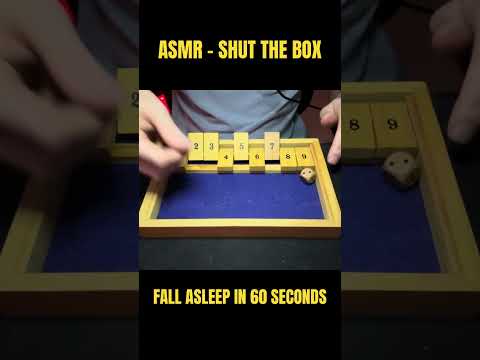 shut the box asmr 😴💤 fall asleep fast & get rid of asmr immunity with this game  #shutthebox #asmr