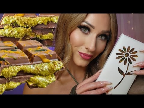 ASMR *VIRAL* Dubai Pistachio Knafeh Chocolate Bar!!! 🤤🍫 (mukbang, eating sounds)