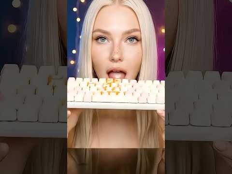 She Torched a Marshmallow Keyboard 🔥🍬 — ASMR