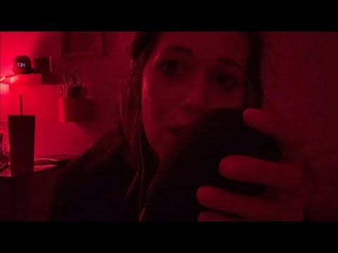 First ASMR video | Mic pumping / swirling, KISSES, wet/dry mouth sounds, for bedtime TINGLES