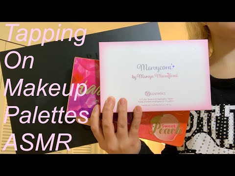 Tapping on makeup palettes ASMR no talking