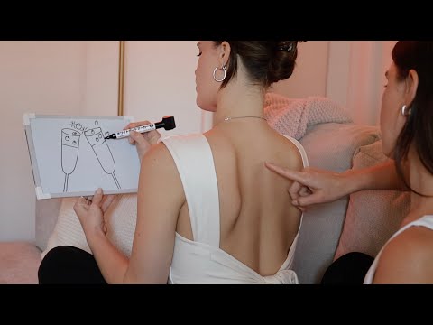 ASMR Back Tracing Game w/ Whiteboard 🎉New Years Theme 🎉 (Drawing Pictures, Whisper, Soft Spoken)