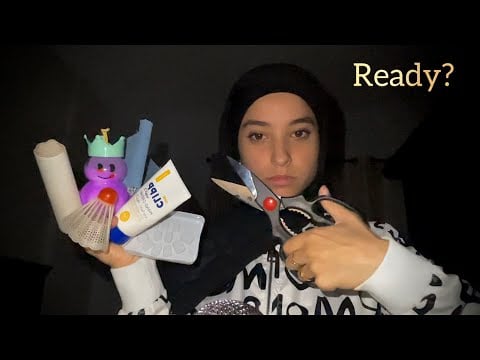 ASMR Cutting Random Objects (rare tingly sounds)