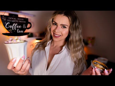 ASMR Cozy Winter Café ☕ Making You a Warm Drink Before Close