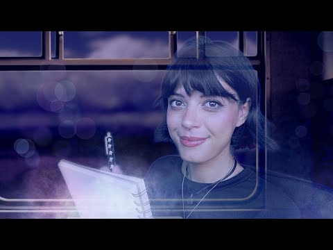 ASMR | Ghost On A Train - Sketching You & Giving You Life Advice (ChitChat, Train Ambiance)