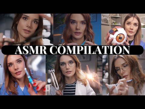 ASMR Unpredictable Cranial Nerve Exam, Medical Exam, Eye Exam, Makeup, Tailor, Hair, Nurse -Trailers