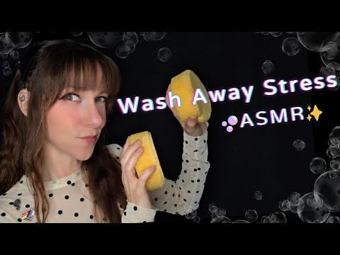 ASMR Wash Away Negative Thoughts 🫧✨ Sponge & Foam Crackles | Whisper + No Talking Binaural