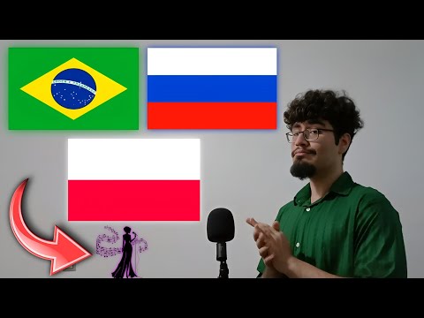 ASMR 3 Popular singer in 3 Language 🇧🇷🇵🇱🇷🇺