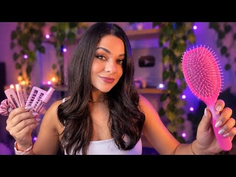 ASMR: Amiga Mexe No Seu Cabelo Até Você Dormir (Penteado De Clean Girl)💆🏻‍♀️😴