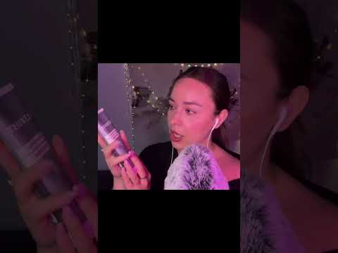 Tapping on make-up products.