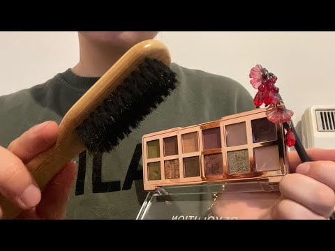 ASMR doing your makeup nd curling your hair 🎀 no talking & no tapping 