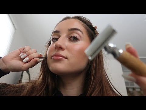 ASMR Removing Your Facial Hair