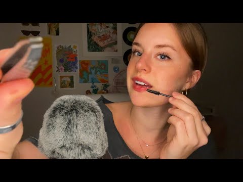 ASMR Spoolie Nibbles, Plucking Your Eyebrows, Face Brushing & More 😌 [mouth sounds]