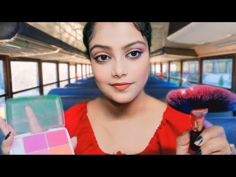 ASMR | Toxic Friend Does Your Makeup On School Bus |