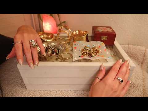 ASMR Jewelry Collection Declutter 💎 💛 Soft-Spoken 💛 Rummaging Sounds and Organization