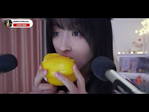 ASMR🎧｜Chewing big bell peppers to help you sleep is crispy and juicy.