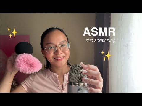 ASMR Mic Scratching With Nails (Bare Mic, Fluffy & Sponge Cover)