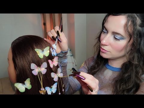 ASMR - Relaxing Hair Play & Brushing - Tingly Personal Attention