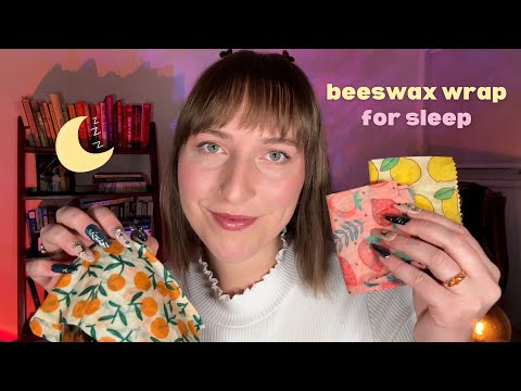 ASMR Relaxing & Sleepy Beeswax Wrap🐝💤 Tapping, Scratching, Sticky Sounds