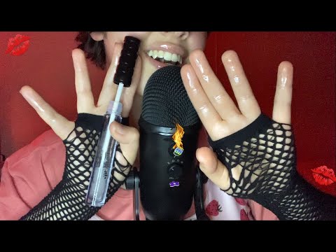 [ASMR] 🥵  Beijinhos grudentos com Sons de boca melados de Gloss 💋💦