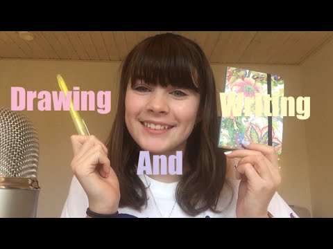 Drawing And Writing ASMR | Caro Asmr