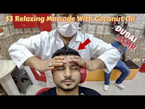 ASMR | Relaxing  With Coconut Oil Head Massage 🇦🇪
