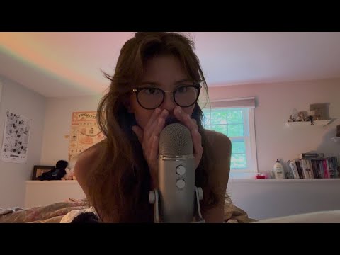 ASMR mouth sounds, face tracing, hand sounds, tapping 