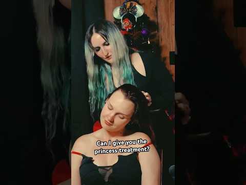 👑Princess Treatment👑 #asmr #asmrrealperson #hairplay #gothgirl #asmrgothgirl #asmrsounds