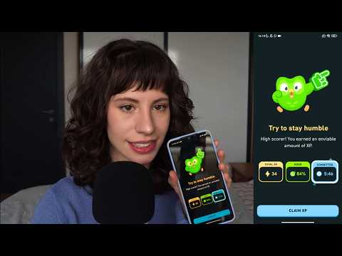 ASMR en Español | Learning Spanish with Duolingo 💛❤️