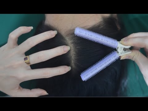 ASMR Hair Parting Real Person With Snoring, Breathing Sounds For Anxiety Relief