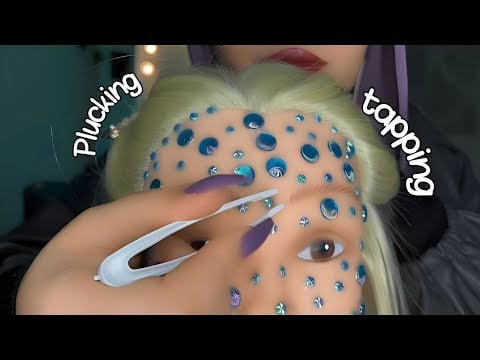 ASMR 💎 Face Tapping & Gem Plucking | Deeply Satisfying Close-Up Relaxation