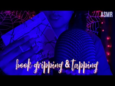 ASMR Book Sounds ~ Gripping, Sticky Tapping, Finger Pad Tapping (No Talking)