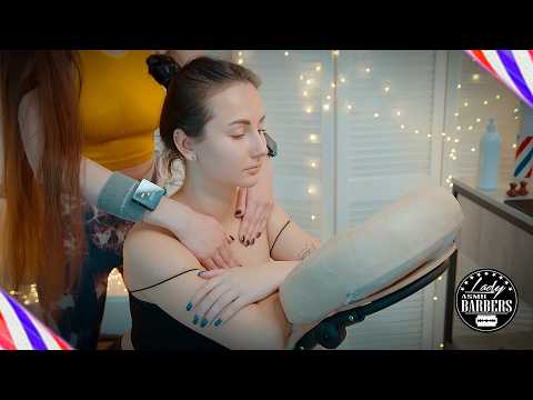 ASMR Back and Neck Massage by Barber Lady Sandra