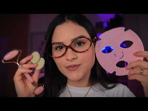 ASMR Skincare Noturna Relaxante 🫧Produtos de Madeira