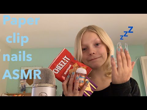 Paper clip nails ASMR